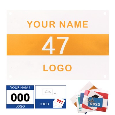 Running Bibs Race Numbers with Four With Safety Pins