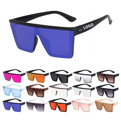 Oversized Shield Sunglasses with UV Protection