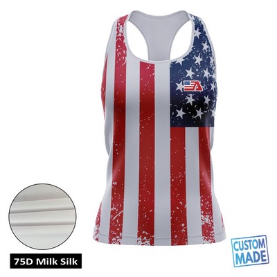 Women's Sublimation Racerback Tank Top - Spandex Interlock